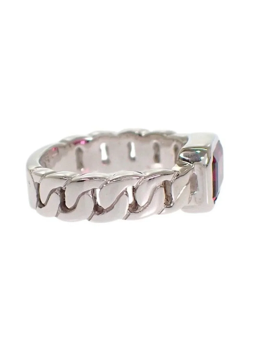 Chanel Premiere Ring 18k White Gold Pink Garnet